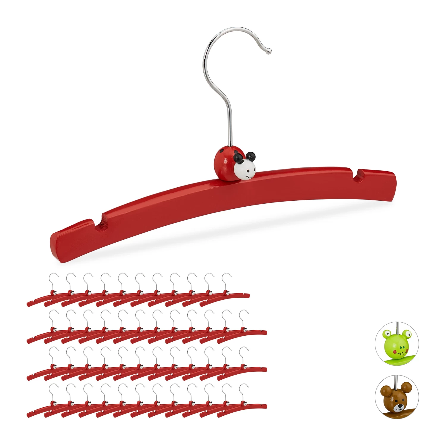 48x Kleiderbügel "Marienkäfer" In Rot 3 48x Kleiderbügel "Marienkäfer" In Rot