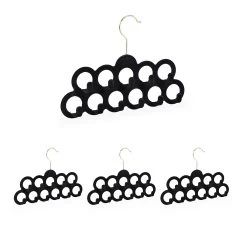 4x Schalhalter In Schwarz