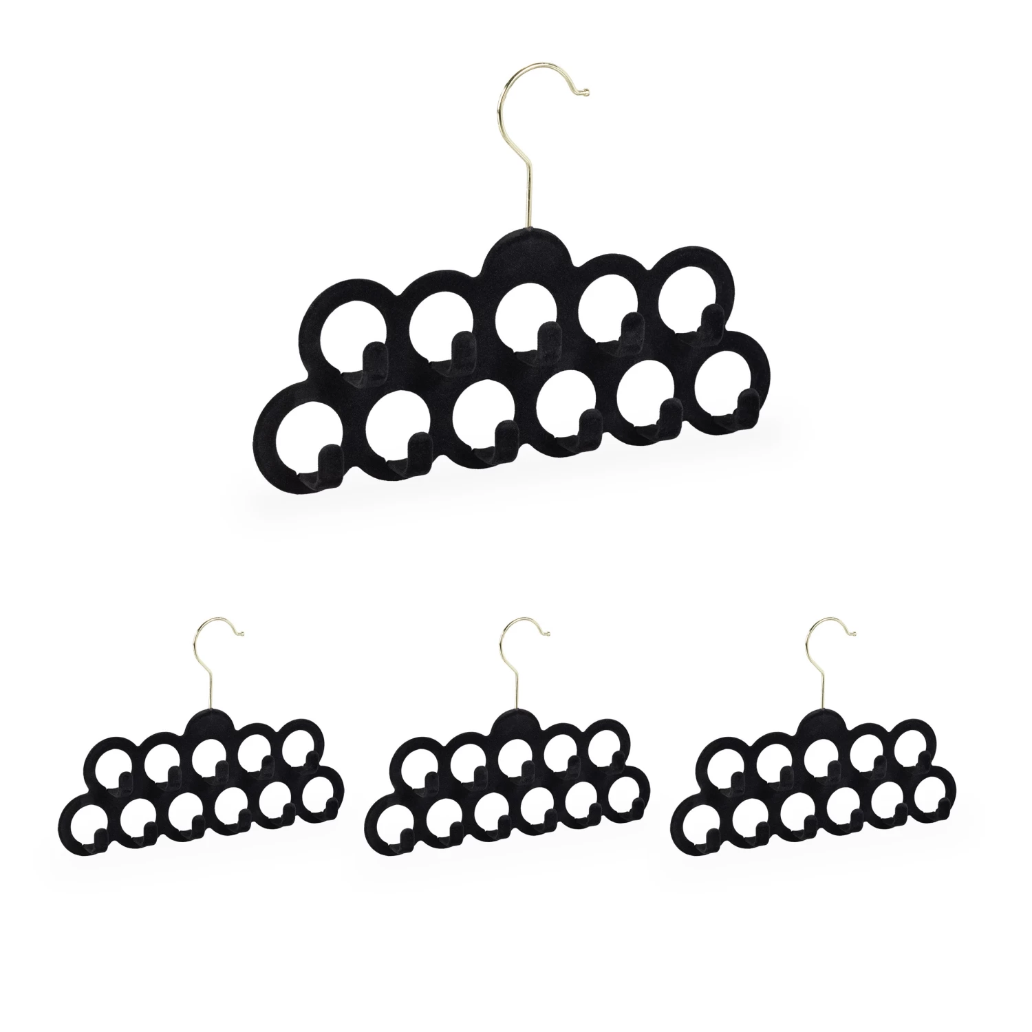 4x Schalhalter In Schwarz 3 4x Schalhalter In Schwarz