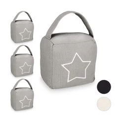 4x Türstopper "Sack" In Grau