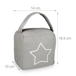 4x Türstopper "Sack" In Grau 12 4x Türstopper "Sack" In Grau -Petromax Store relaxdays 4x turstopper sack in grau 3