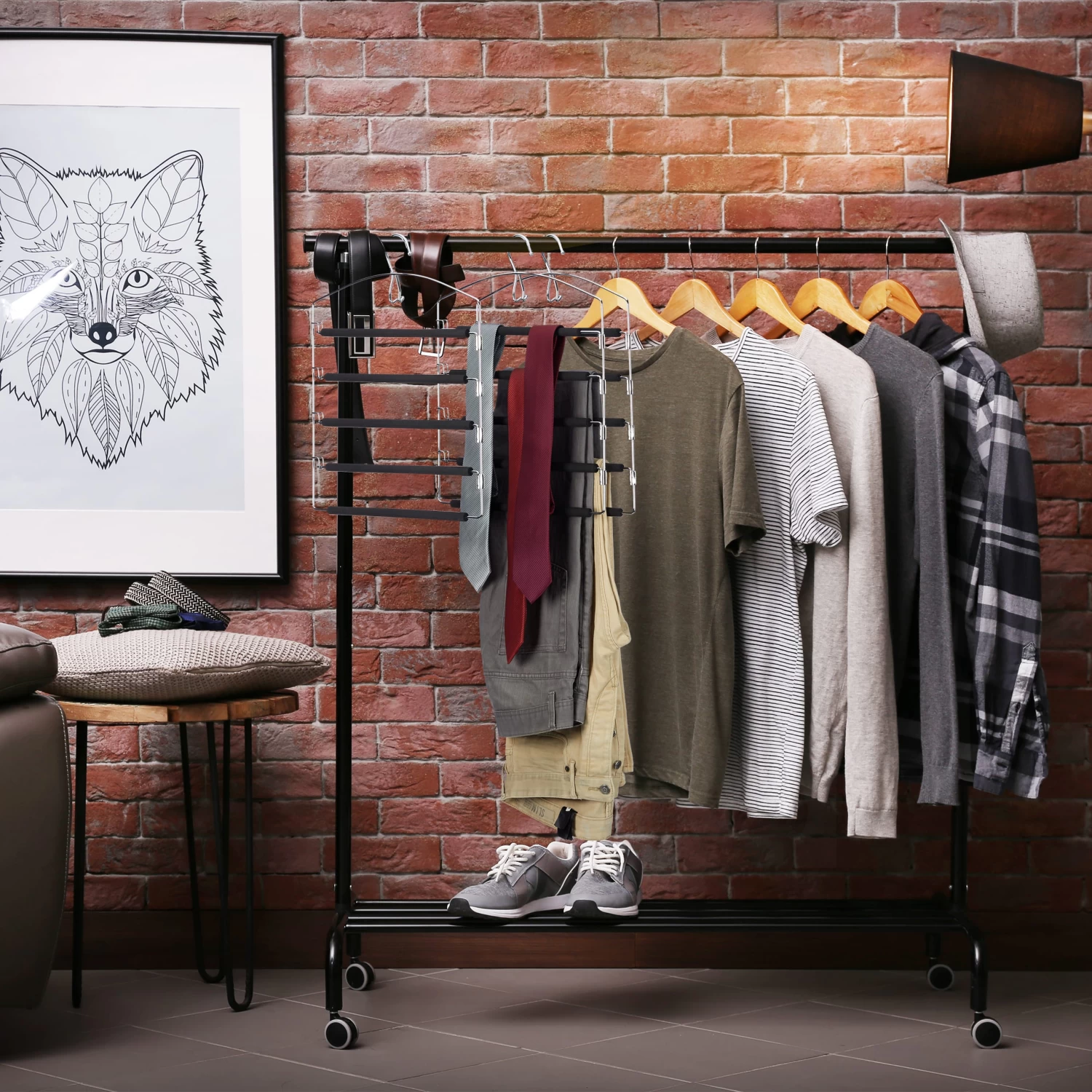 5x Hosenbügel In Silber/ Schwarz 7 5x Hosenbügel In Silber/ Schwarz – Bild 5