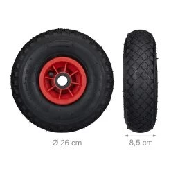 8x Sackkarrenrad In Schwarz/ Rot - 3.00-4 13 8x Sackkarrenrad In Schwarz/ Rot - 3.00-4 -Petromax Store relaxdays 8x sackkarrenrad in schwarz rot 3 00 4 3