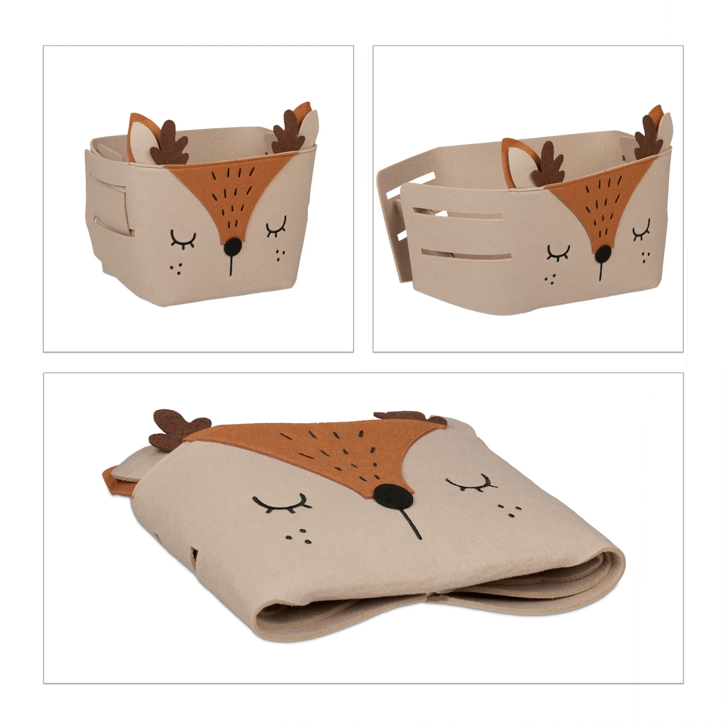 Aufbewahrungskorb "Reh" In Braun - (B)27 X (H)24 X (T)18 Cm 8 Aufbewahrungskorb "Reh" In Braun - (B)27 X (H)24 X (T)18 Cm – Bild 6