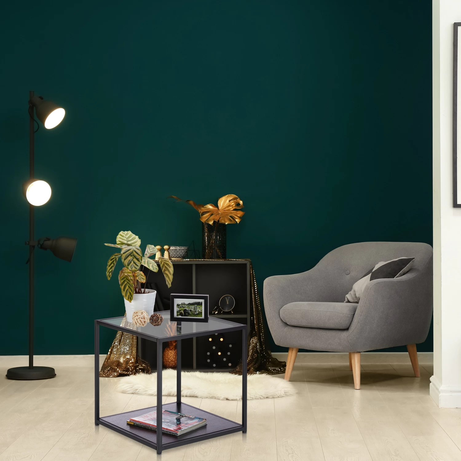 Beistelltisch In Schwarz - (B)50 X (H)50 X (T)50 Cm 4 Beistelltisch In Schwarz - (B)50 X (H)50 X (T)50 Cm – Bild 2