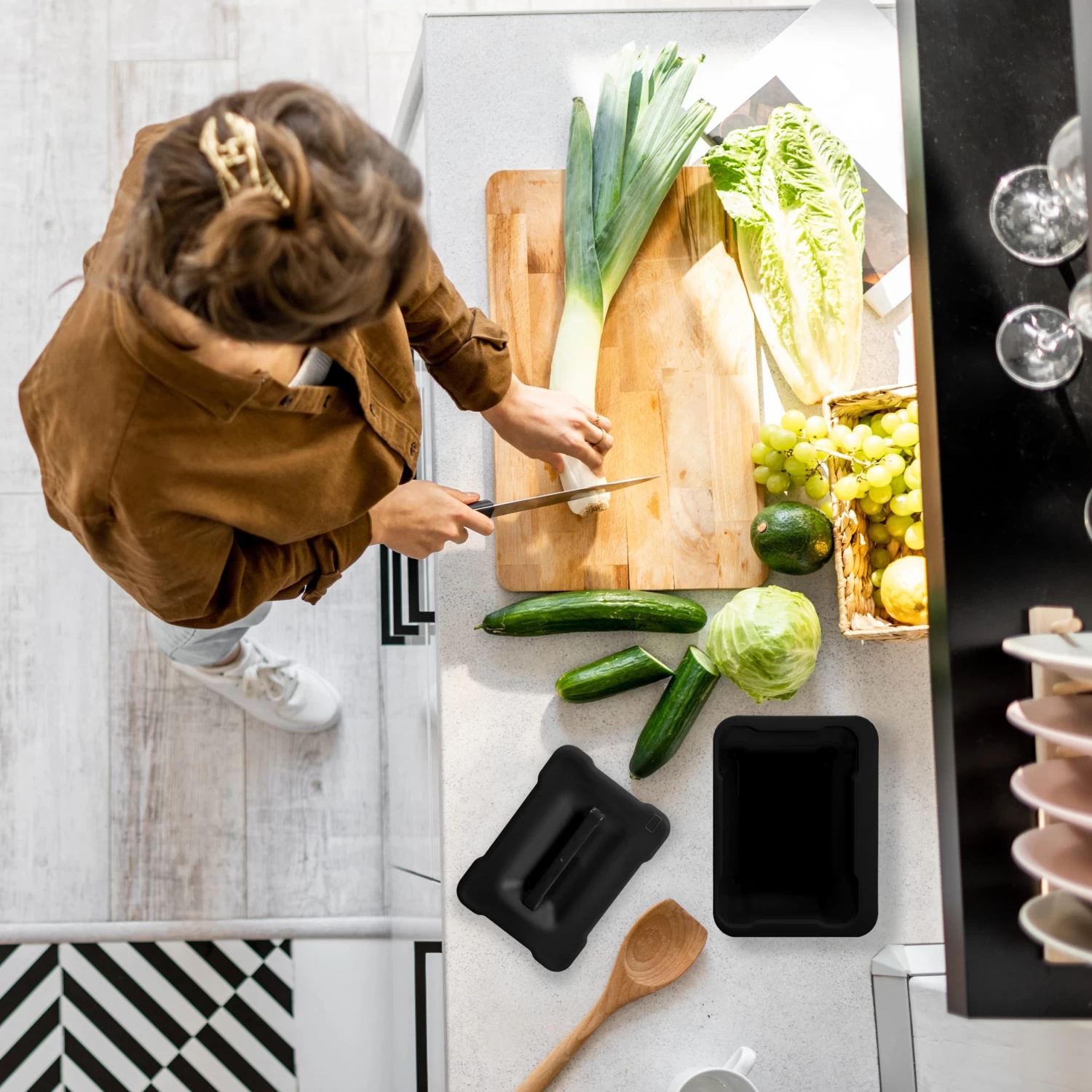 Biomülleimer In Schwarz - 5 Liter 5 Biomülleimer In Schwarz - 5 Liter – Bild 3