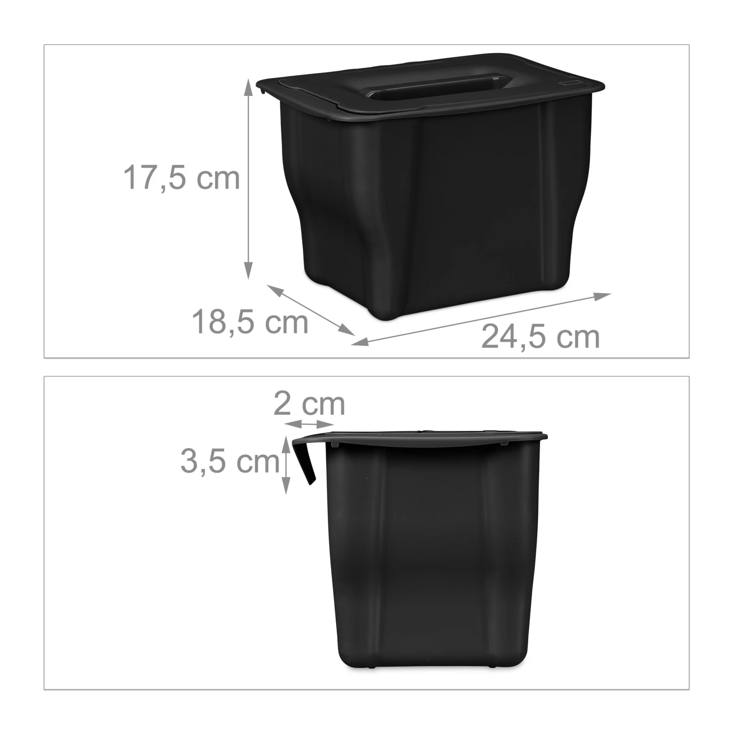 Biomülleimer In Schwarz - 5 Liter 6 Biomülleimer In Schwarz - 5 Liter – Bild 4