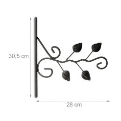 Blumenhaken Blätter In Schwarz 12 Blumenhaken Blätter In Schwarz -Petromax Store relaxdays blumenhaken blatter in schwarz 3