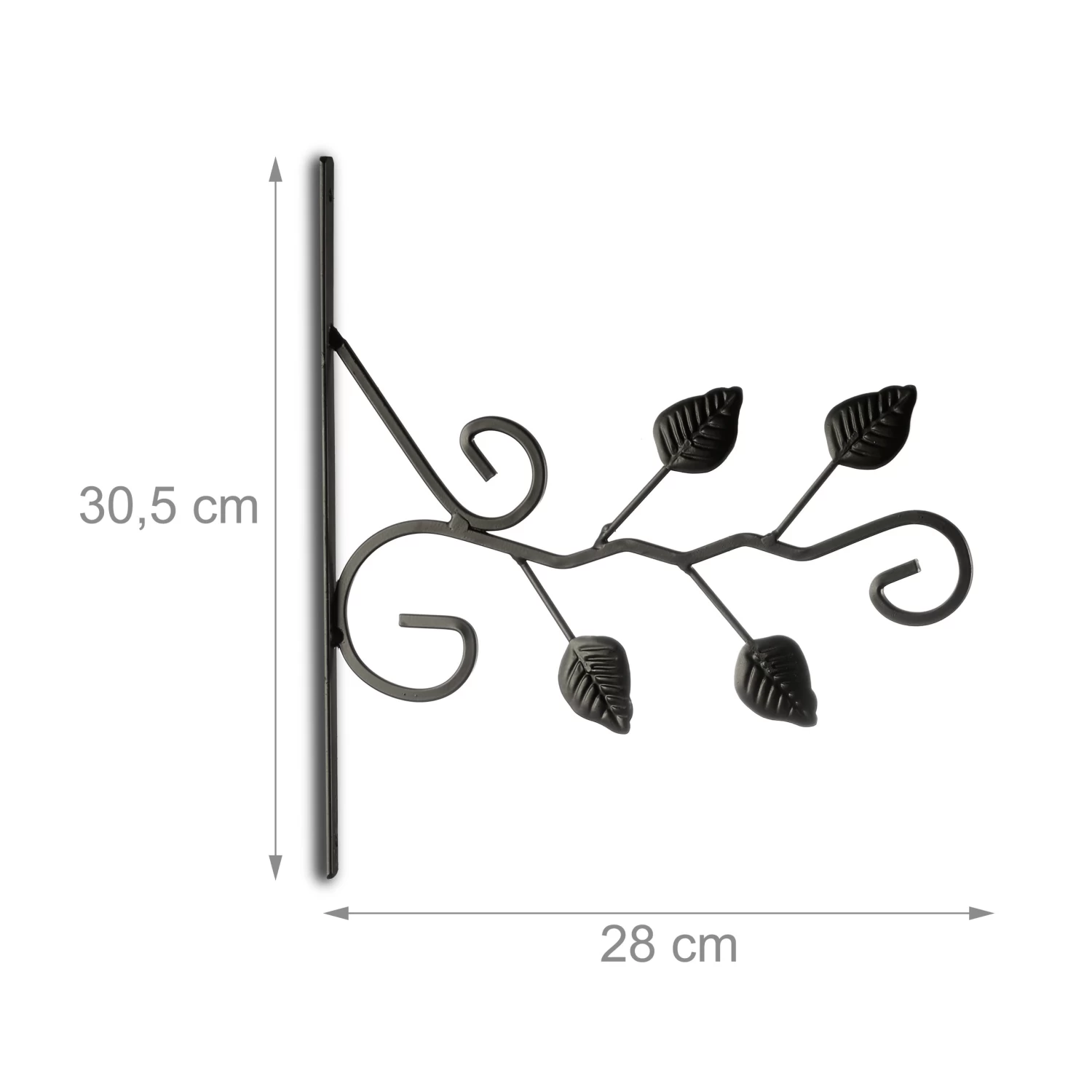 Blumenhaken Blätter In Schwarz 6 Blumenhaken Blätter In Schwarz – Bild 4