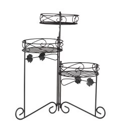 Blumenständer 3 Ablagen In Schwarz