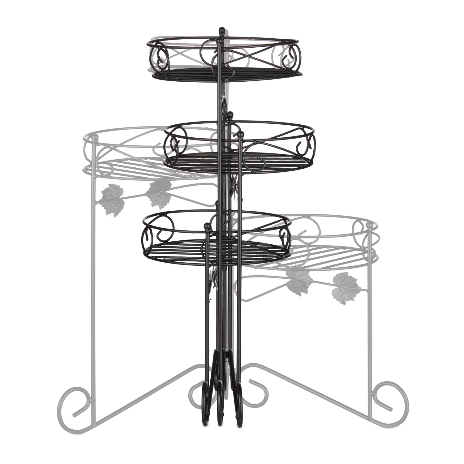 Blumenständer 3 Ablagen In Schwarz 8 Blumenständer 3 Ablagen In Schwarz – Bild 6