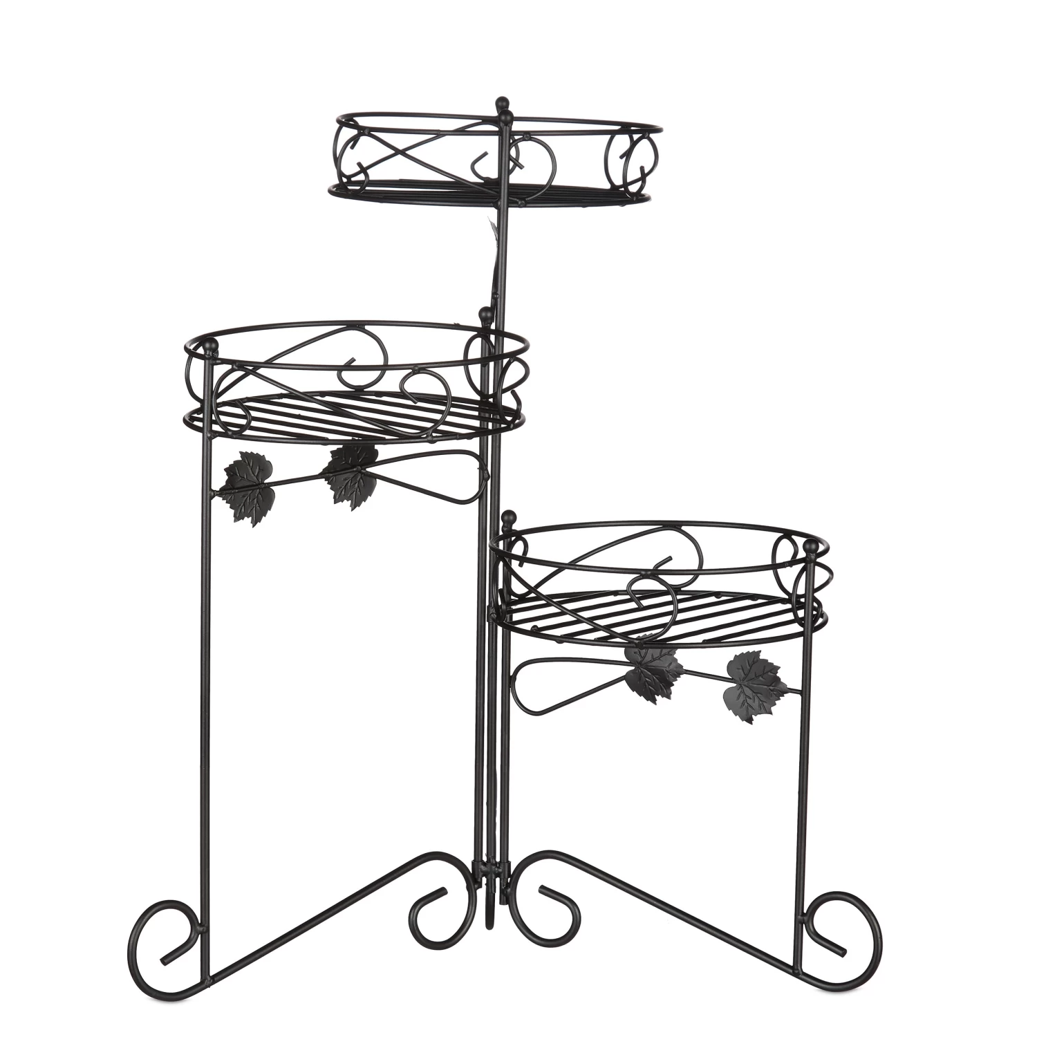 Blumenständer 3 Ablagen In Schwarz 3 Blumenständer 3 Ablagen In Schwarz
