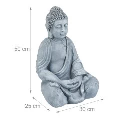 Buddha Figur In Hellgrau - (H)50 Cm 13 Buddha Figur In Hellgrau - (H)50 Cm -Petromax Store relaxdays buddha figur in hellgrau h 50 cm 3