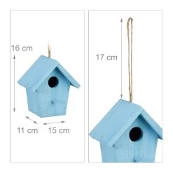 Deko Vogelhaus In Blau - (B)15 X (H)16 X (T)11 Cm 12 Deko Vogelhaus In Blau - (B)15 X (H)16 X (T)11 Cm -Petromax Store relaxdays deko vogelhaus in blau b 15 x h 16 x t 11 cm 3