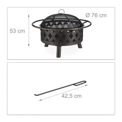Feuerschale In Bronze - (H)53 X Ø 76 Cm 13 Feuerschale In Bronze - (H)53 X Ø 76 Cm -Petromax Store relaxdays feuerschale in bronze h 53 x o 76 cm 3