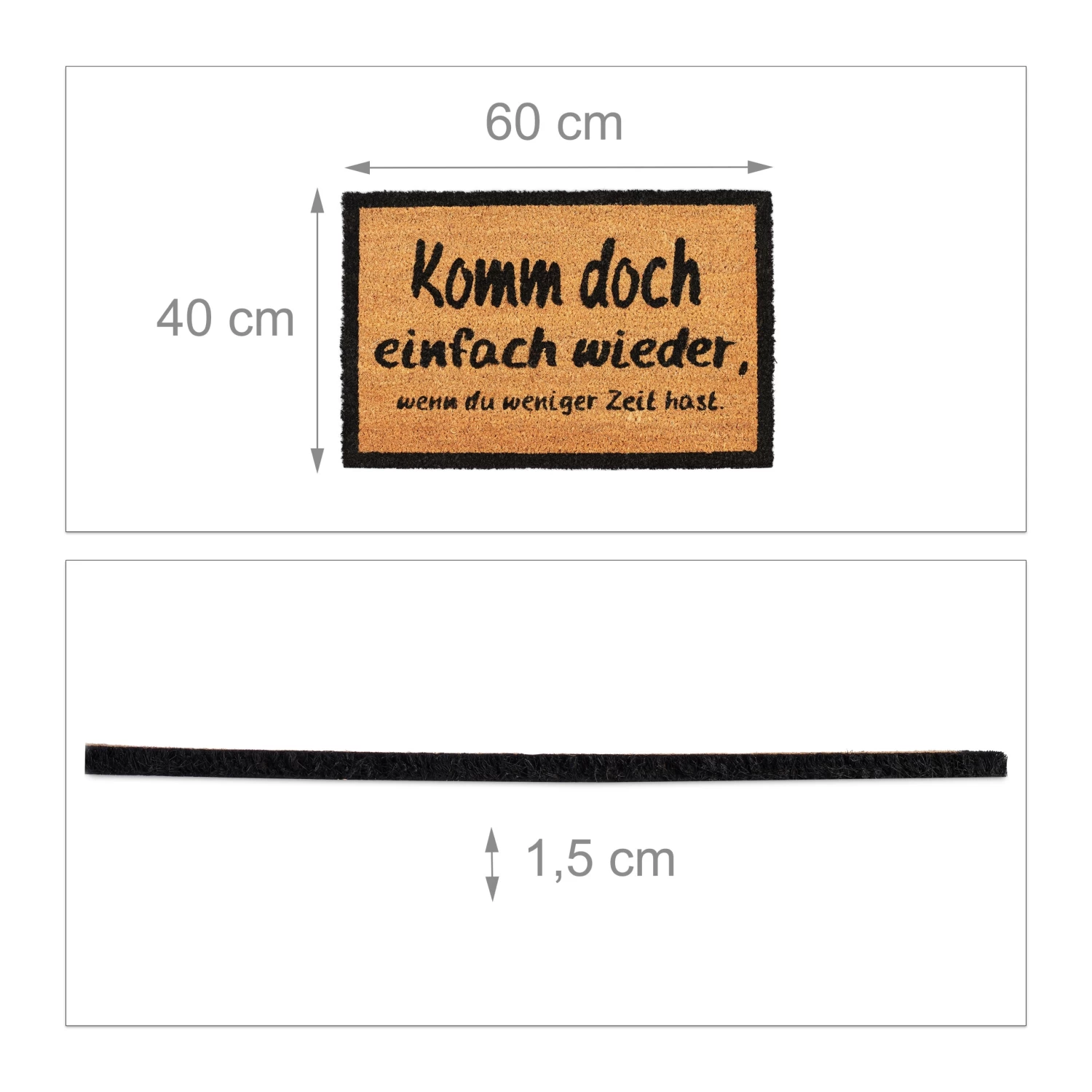 Fußmatte Komm Wieder In Natur/Schwarz - 40 X 60 Cm 6 Fußmatte Komm Wieder In Natur/Schwarz - 40 X 60 Cm – Bild 4
