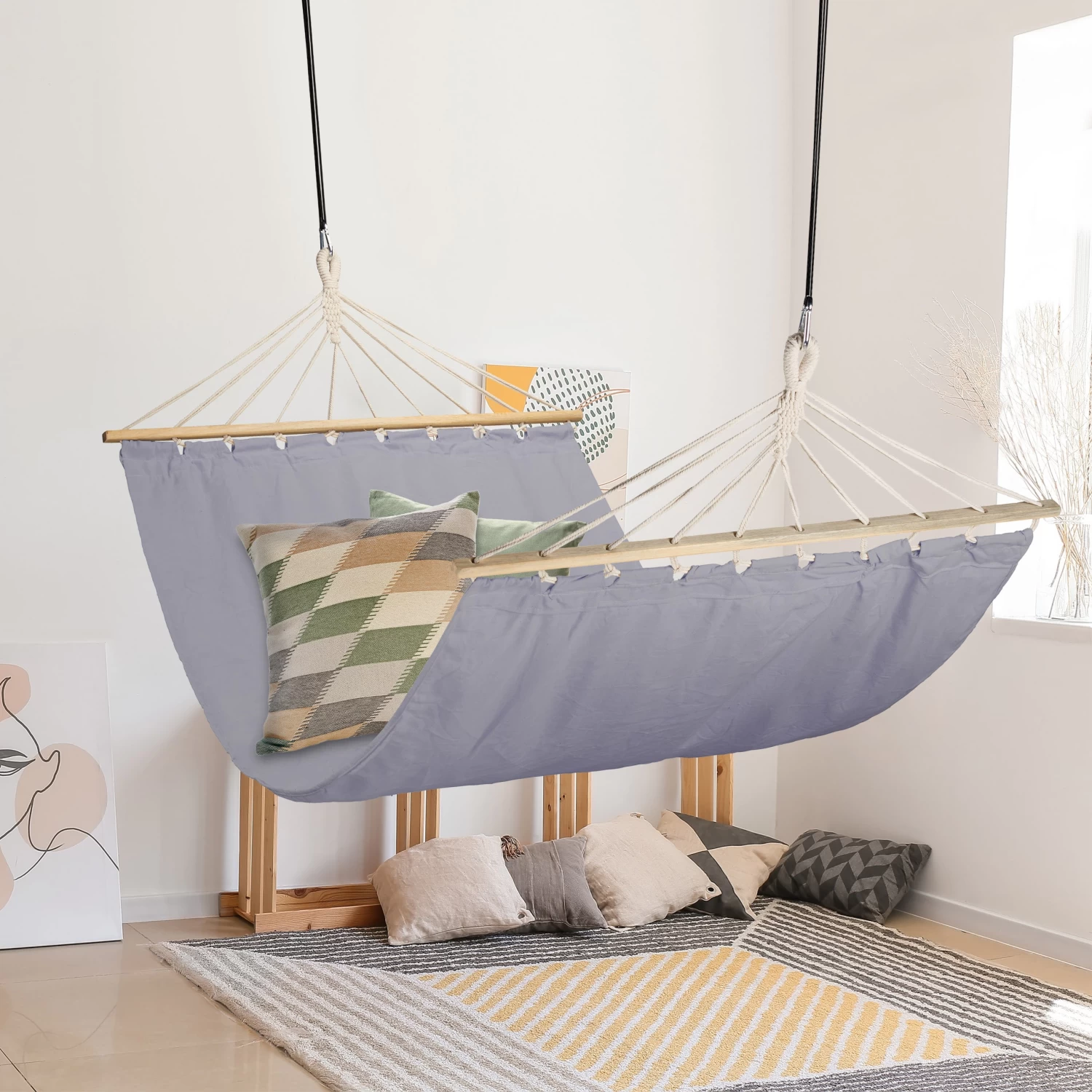 Hängematte In Grau - (B)260 X (T)100 Cm 7 Hängematte In Grau - (B)260 X (T)100 Cm – Bild 5