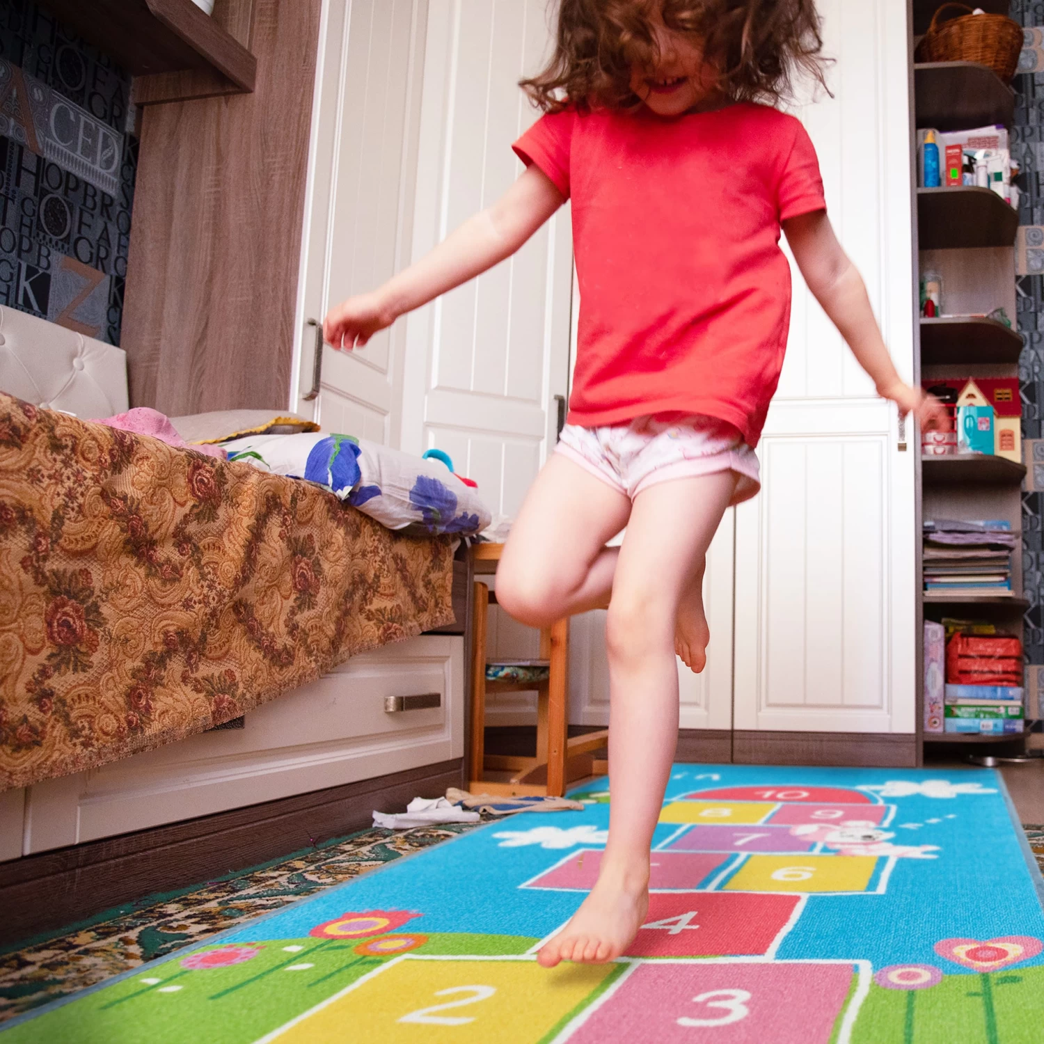 Kinderteppich Hüpfspiel In Bunt - (B)180 X (T)70 Cm 7 Kinderteppich Hüpfspiel In Bunt - (B)180 X (T)70 Cm – Bild 5