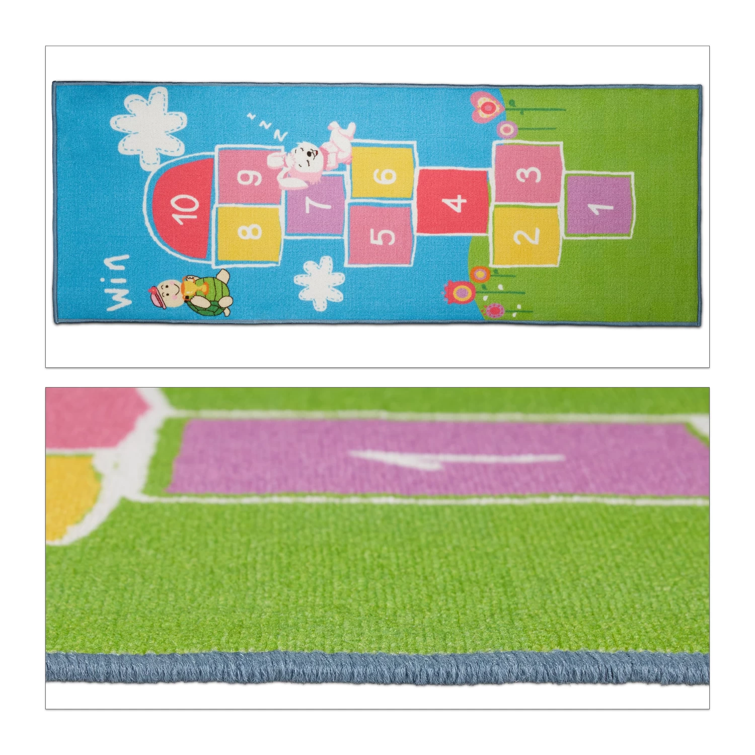 Kinderteppich Hüpfspiel In Bunt - (B)180 X (T)70 Cm 3 Kinderteppich Hüpfspiel In Bunt - (B)180 X (T)70 Cm