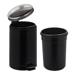 Mülleimer In Schwarz/ Silber - 12 Liter -Petromax Store relaxdays mulleimer in schwarz silber 12 liter 5