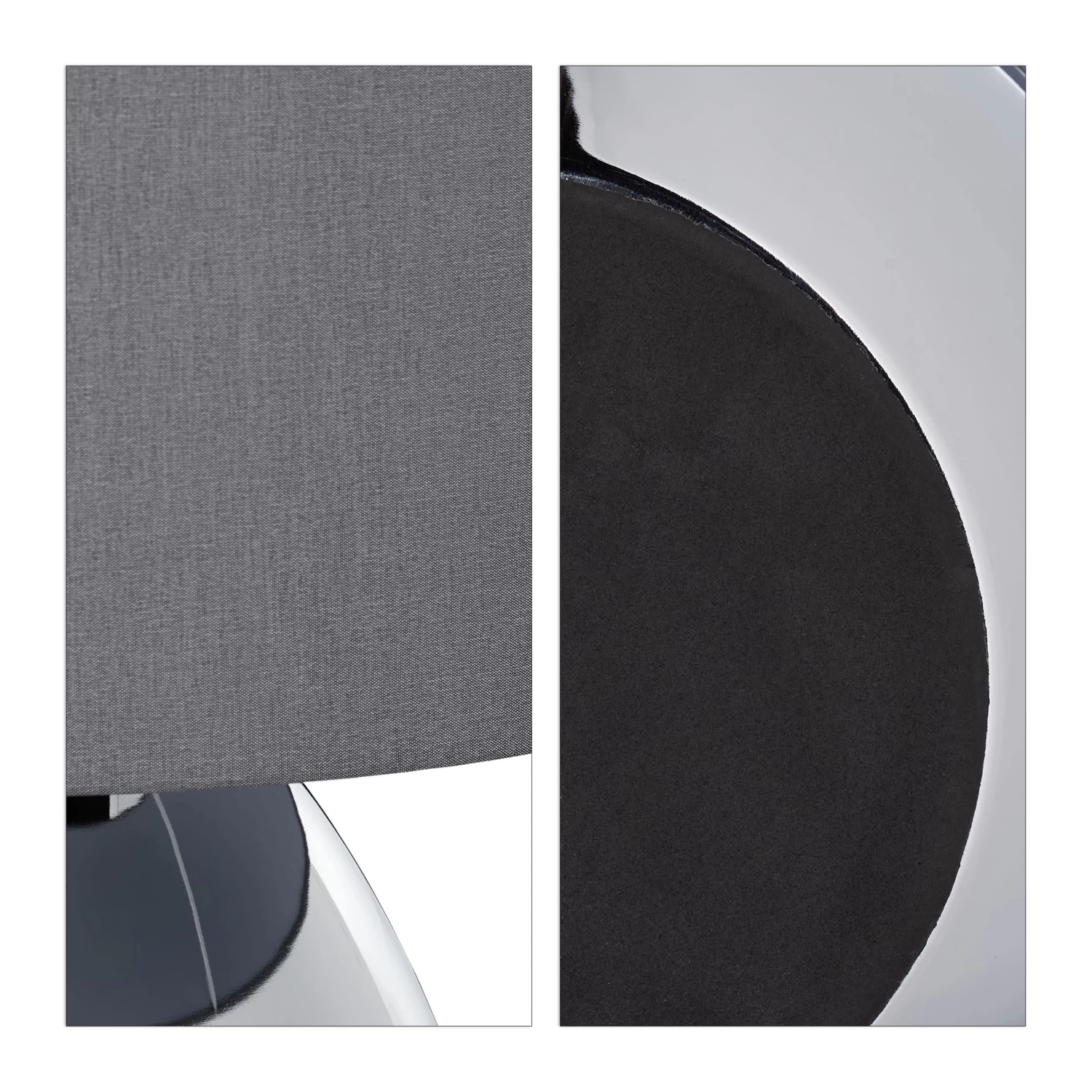 Nachttischlampe In Silber/ Grau- (H)34,5 X Ø 18 Cm 9 Nachttischlampe In Silber/ Grau- (H)34,5 X Ø 18 Cm – Bild 7