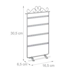 Ohrringhalter In Silber - (B)16,5 X (H)30,5 X (T)6,5 Cm -Petromax Store relaxdays ohrringhalter in silber b 16 5 x h 30 5 x t 6 5 cm 3