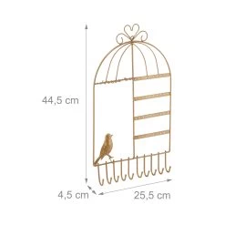 Schmuckhalter In Gold - (B)25,5x (H)44,5 X (T)4,5 Cm 13 Schmuckhalter In Gold - (B)25,5x (H)44,5 X (T)4,5 Cm -Petromax Store relaxdays schmuckhalter in gold b 25 5x h 44 5 x t 4 5 cm 3