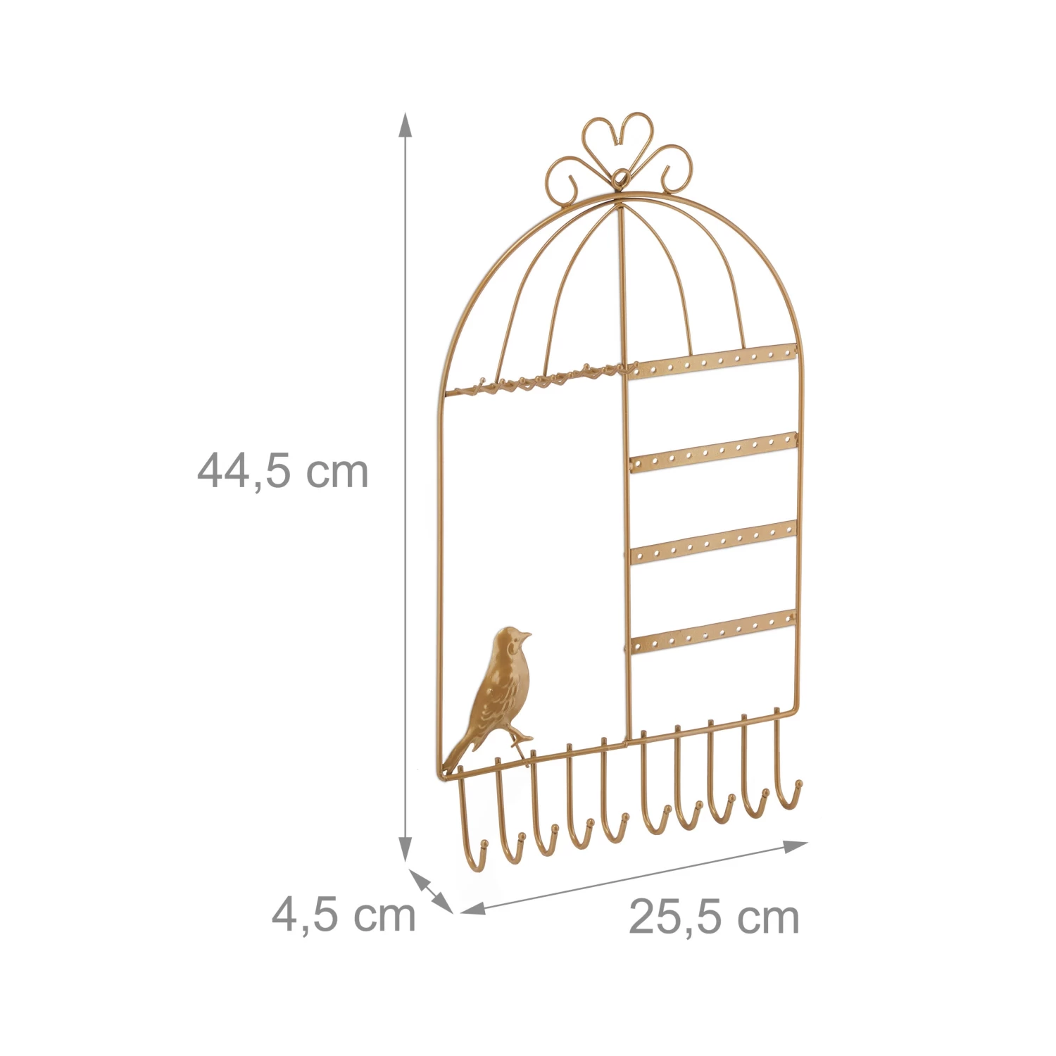 Schmuckhalter In Gold - (B)25,5x (H)44,5 X (T)4,5 Cm 6 Schmuckhalter In Gold - (B)25,5x (H)44,5 X (T)4,5 Cm – Bild 4