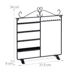 Schmuckhalter In Schwarz - (B)31,5 X (H)34 X (T)9 Cm -Petromax Store relaxdays schmuckhalter in schwarz b 31 5 x h 34 x t 9 cm 3