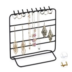 Schmuckständer In Schwarz - (B)20x (H)21 X (T)10 Cm -Petromax Store relaxdays schmuckstander in schwarz b 20x h 21 x t 10 cm 7