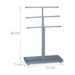 Schmuckständer In Silber - (B)31 X (H)40 X (T)11 Cm -Petromax Store relaxdays schmuckstander in silber b 31 x h 40 x t 11 cm 3