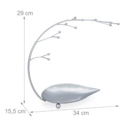 Schmuckständer In Silber - (B)34 X (H)29 X (T)15,5 Cm -Petromax Store relaxdays schmuckstander in silber b 34 x h 29 x t 15 5 cm 3
