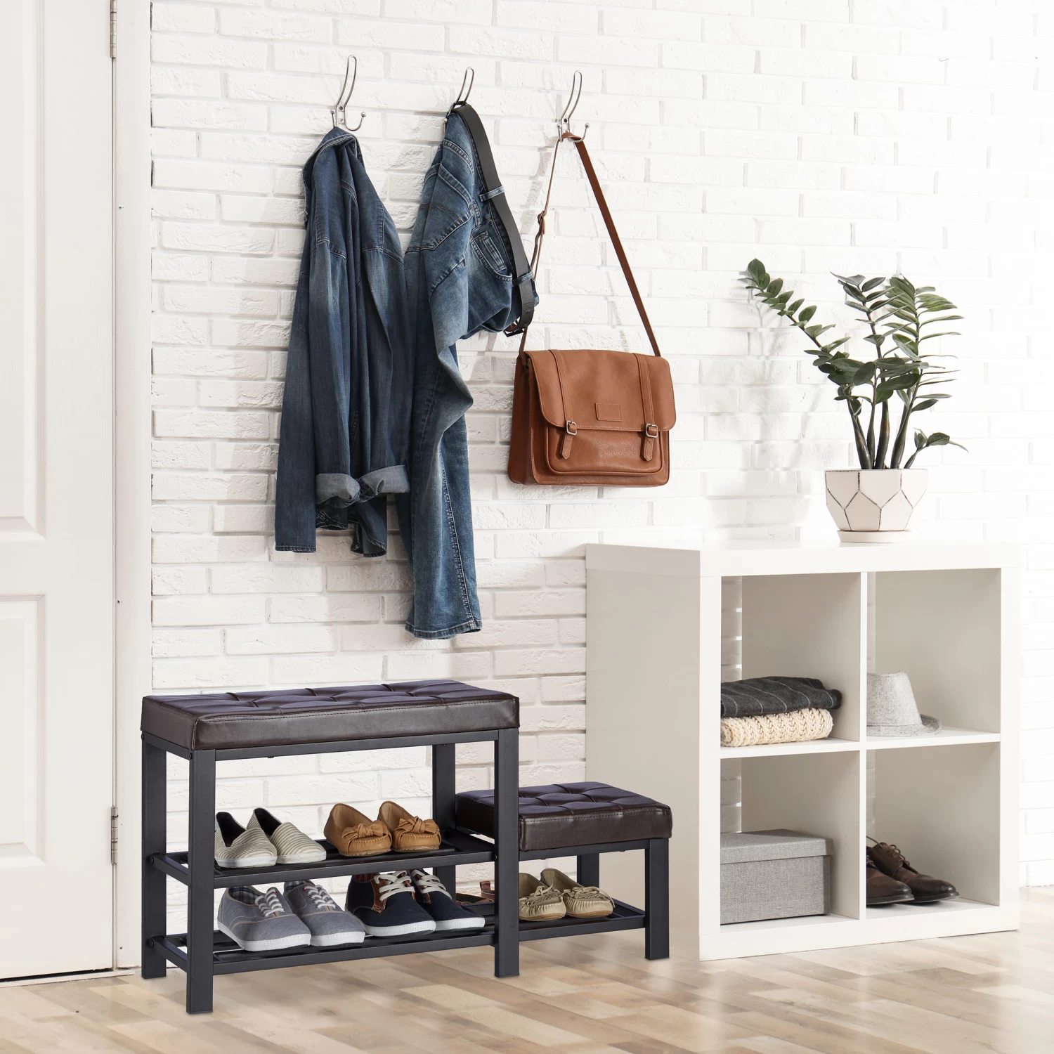 Schuhbank In Weiß - (B)90,5 X (H)50 X (T)30,5 Cm 7 Schuhbank In Weiß - (B)90,5 X (H)50 X (T)30,5 Cm – Bild 5