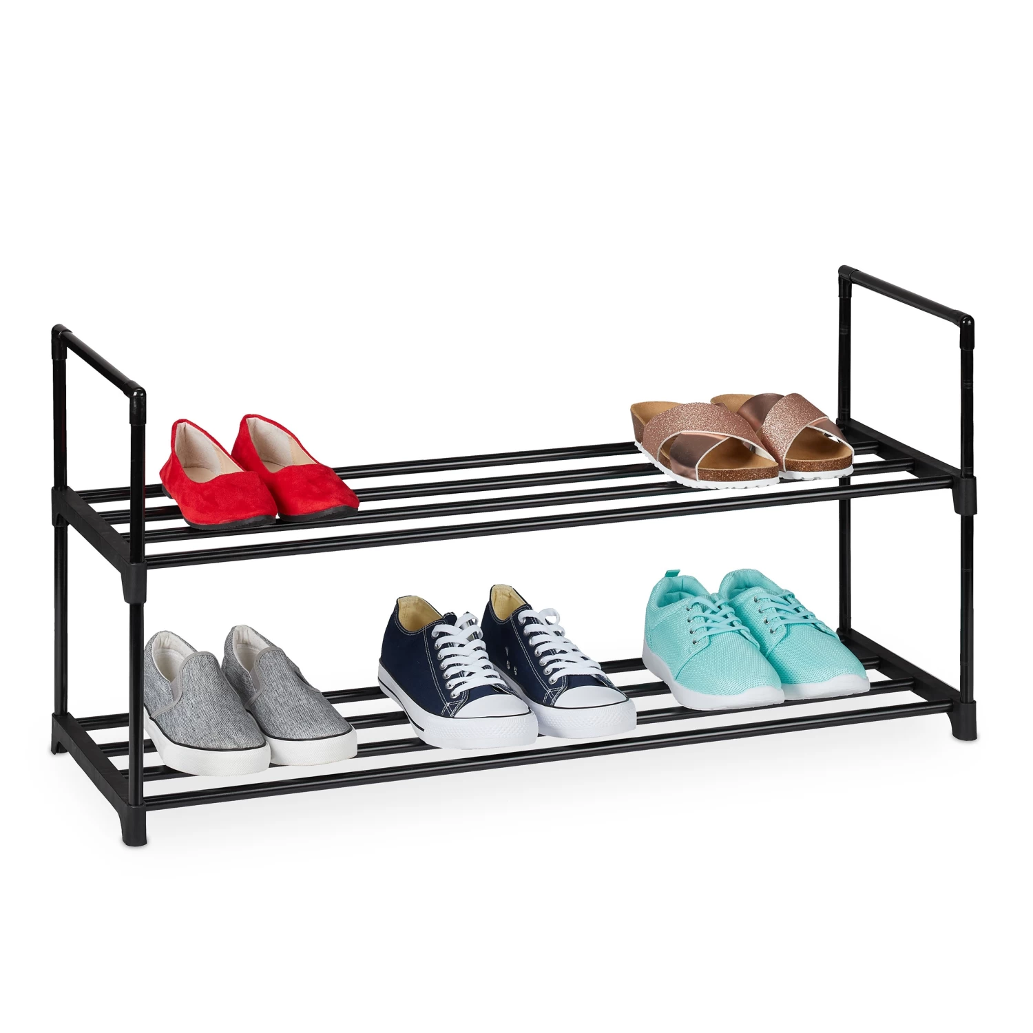 Schuhregal In Schwarz - (B)90,5 X (H)45 X (T)30,5 Cm 10 Schuhregal In Schwarz - (B)90,5 X (H)45 X (T)30,5 Cm – Bild 8