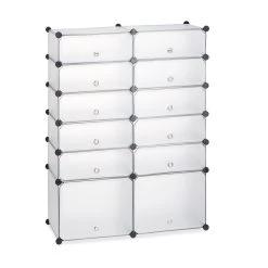 Schuhregal In Transparent - (B)94 X (H)125 X (T)37 Cm