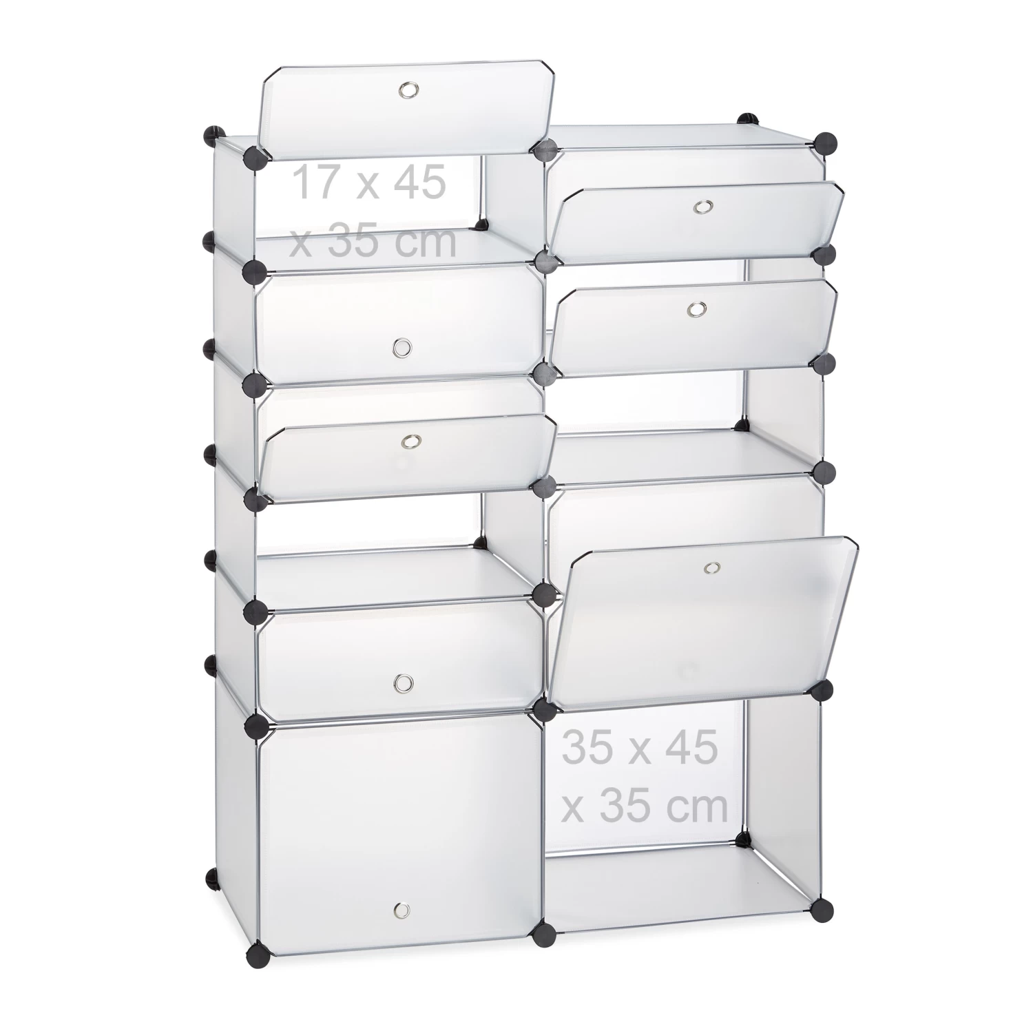 Schuhregal In Transparent - (B)94 X (H)125 X (T)37 Cm 7 Schuhregal In Transparent - (B)94 X (H)125 X (T)37 Cm – Bild 5