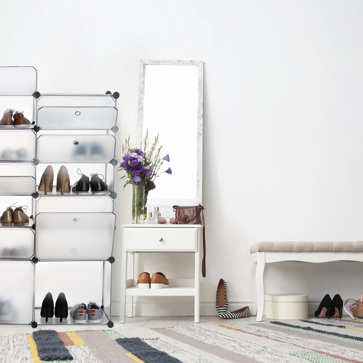 Schuhregal In Transparent - (B)94 X (H)125 X (T)37 Cm 8 Schuhregal In Transparent - (B)94 X (H)125 X (T)37 Cm – Bild 6