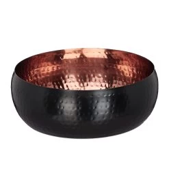 Servierschüssel In Schwarz/ Kupfer - (H)10 X Ø 25 Cm