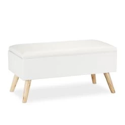 Sitzbank In Weiß - (B)79,5x (H)39,5 X (T)39,5 Cm