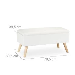 Sitzbank In Weiß - (B)79,5x (H)39,5 X (T)39,5 Cm 13 Sitzbank In Weiß - (B)79,5x (H)39,5 X (T)39,5 Cm -Petromax Store relaxdays sitzbank in weiss b 79 5x h 39 5 x t 39 5 cm 3