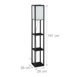 Stehlampe In Schwarz - (B)26 X (H)161 X (T)26 Cm 13 Stehlampe In Schwarz - (B)26 X (H)161 X (T)26 Cm -Petromax Store relaxdays stehlampe in schwarz b 26 x h 161 x t 26 cm 3