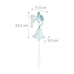 Türglocke In Weiß/ Blau -Petromax Store relaxdays turglocke in weiss blau 3