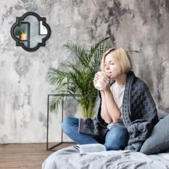 Wandspiegel In Silber - Ø 39,5 Cm -Petromax Store relaxdays wandspiegel in silber o 39 5 cm 4