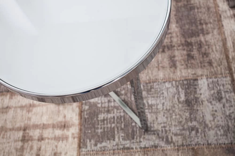 Beistelltisch ASTRO In Weiß / Silber - 45 X 50 X 45cm 6 Beistelltisch ASTRO In Weiß / Silber - 45 X 50 X 45cm – Bild 4