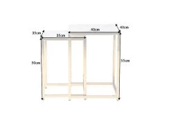 Beistelltisch ELEGANCE In Weiß / Gold - 40 X 55 X 40cm -Petromax Store riess ambiente de beistelltisch elegance in weiss gold 40 x 55 x 40cm 9