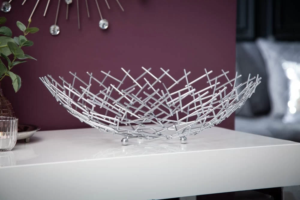 Dekoschale STRUCTURE In Silber - 45 X 15 X 45cm 7 Dekoschale STRUCTURE In Silber - 45 X 15 X 45cm – Bild 5