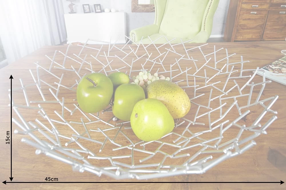 Dekoschale STRUCTURE In Silber - 45 X 15 X 45cm 10 Dekoschale STRUCTURE In Silber - 45 X 15 X 45cm – Bild 8