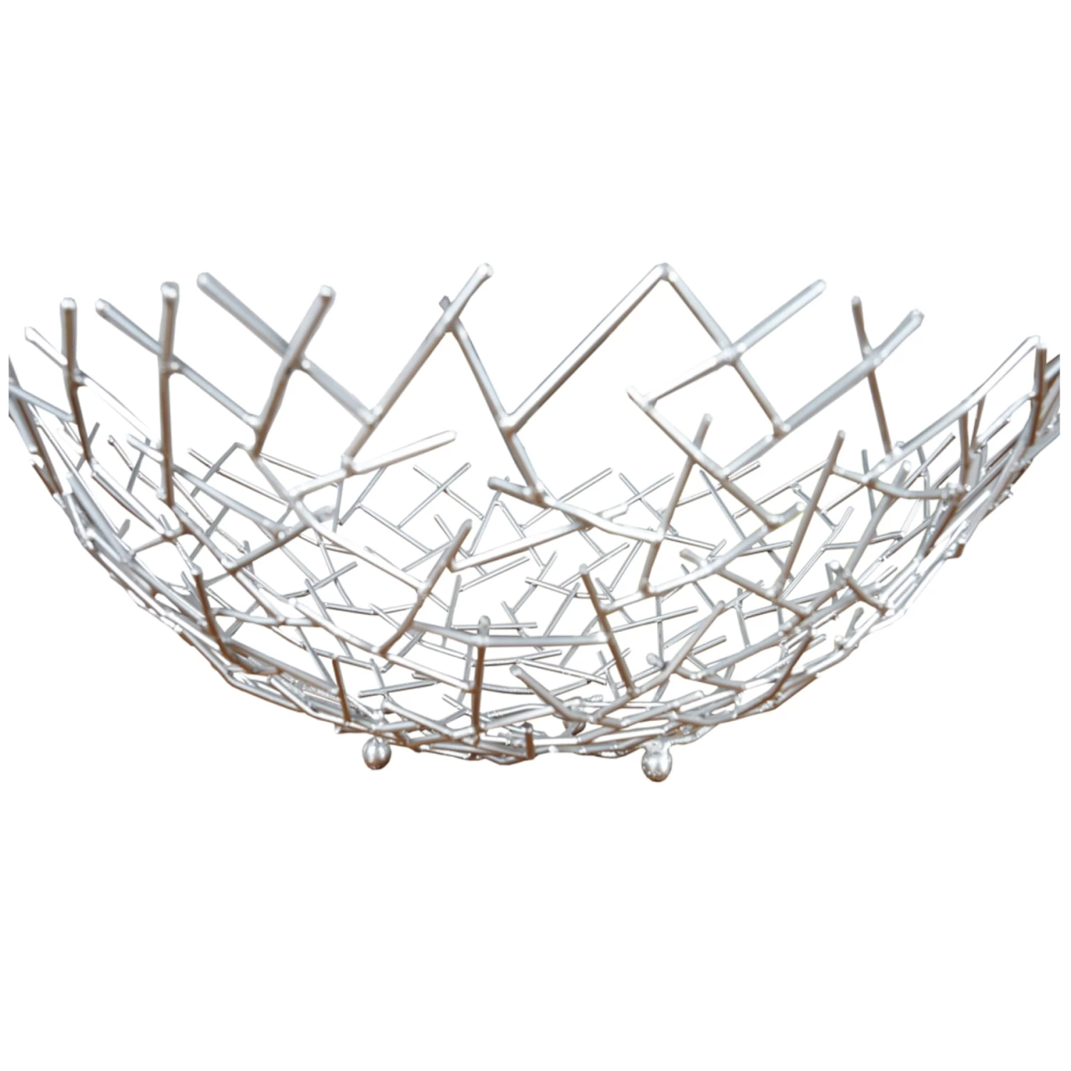 Dekoschale STRUCTURE In Silber - 45 X 15 X 45cm 3 Dekoschale STRUCTURE In Silber - 45 X 15 X 45cm