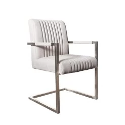 Freischwinger BIG ASTON In Stone Grau / Silber - 55 X 88 X 63cm