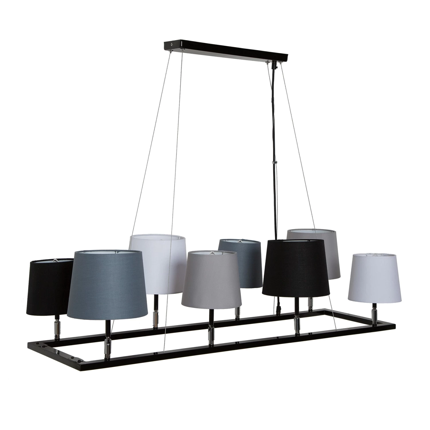 Hängeleuchte LEVELS In Schwarz / Grau / Weiß - 100 X 100 X 30cm 3 Hängeleuchte LEVELS In Schwarz / Grau / Weiß - 100 X 100 X 30cm